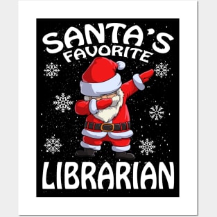 Santas Favorite Librarian Christmas Posters and Art